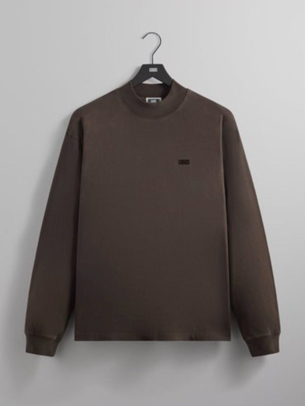 Kith Long-Sleeve Crewneck Tee in Dark Brown